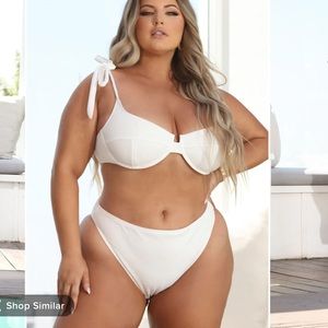 Fashionnova curve white bikini